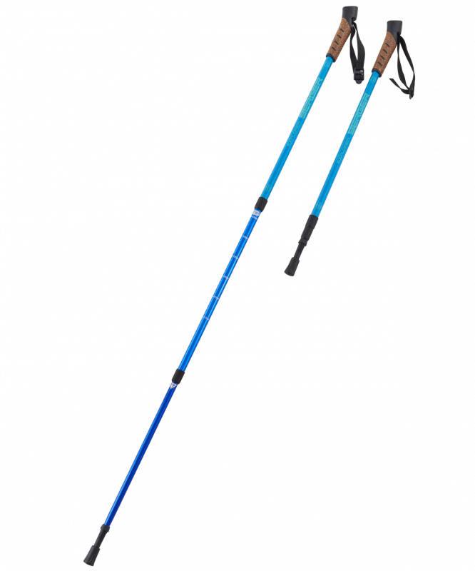 Скандинавские палки Explorer, 67-135 см, 3-секционные, синий, Berger УТ-00019909