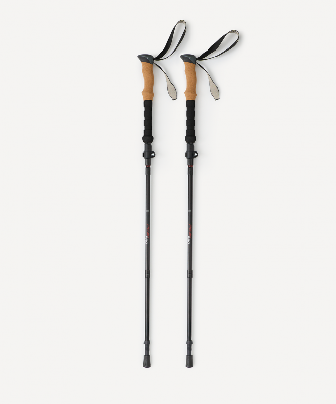 Треккинговые палки BERGER Hiking Peak Pro, 120-135 см, 5-секционные, черный/красный, размер Б/Р ЦБ-00008752