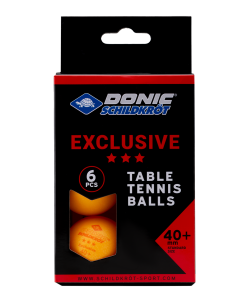 Мяч для настольного тенниса 3* Exclusive, оранжевый, 6 шт., DONIC