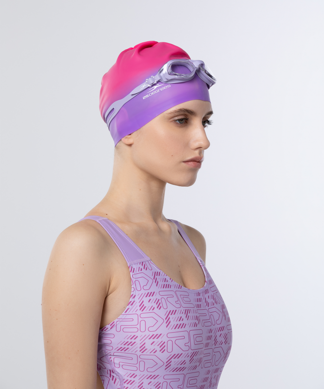 Шапочка для плавания Relast Pink/Purple, силикон, 25Degrees УТ-00019585