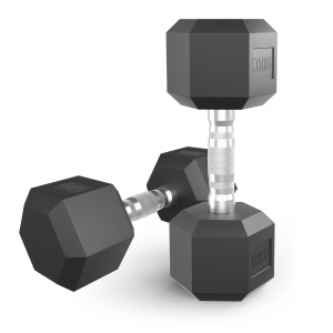 Гантель гексагональная UNIX Fit обрезиненная 10 кг, 2 шт DBHEX10x2