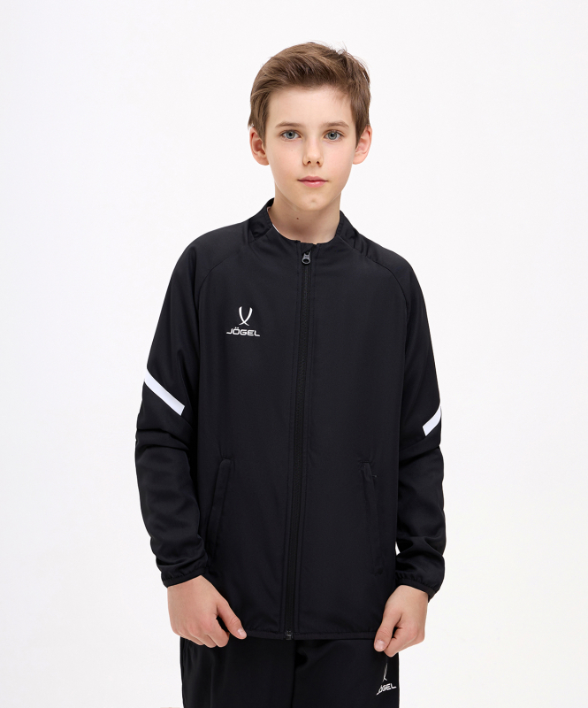 Куртка спортивная CAMP 2 Lined Jacket, черный, детский, размер YL, Jögel ЦБ-00005425