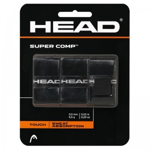 Овергрип Head Super Comp (чёрный), арт. 285088-BK, 0.5 мм, 3 штуки, черный