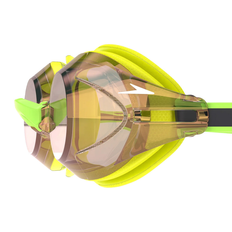 Очки для плав. SPEEDO Vanquisher 3.0 Mirrored, 8-00473417218, ЗЕРКАЛЬНЫЕ линзы, зеленая оправа