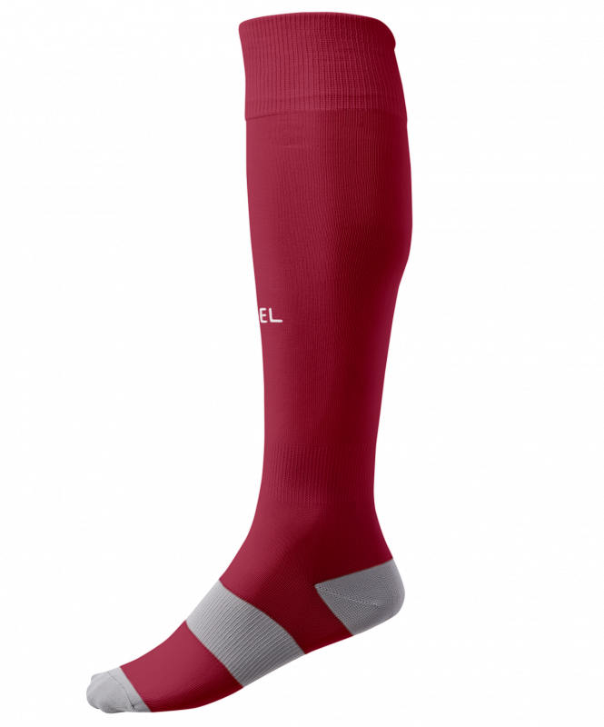 Гетры футбольные CAMP BASIC SOCKS, гранатовый/серый/белый, размер 28-31, Jögel УТ-00021432