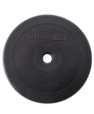 Диск пластиковый BB-203 5 кг, d=26 мм, черный, BASEFIT