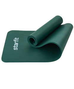 Коврик для йоги и фитнеса FM-301, NBR, 183x61x1,2 см, изумрудный, Starfit