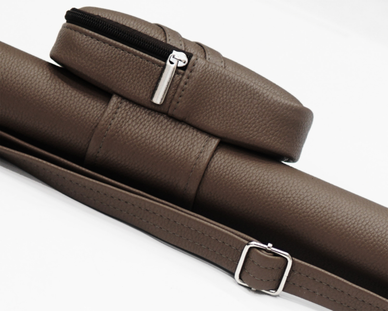 Тубус на 1 кий снукер Меркури-PRO с карманом (коричневый)