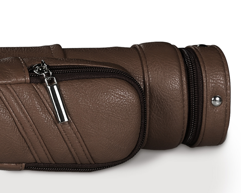 Тубус на 1 кий снукер Меркури-PRO с карманом (коричневый)