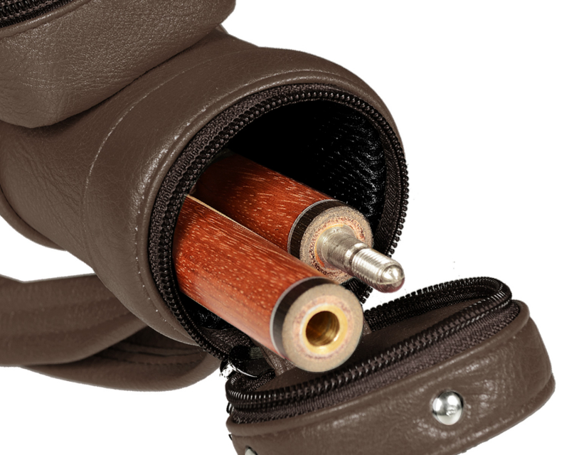 Тубус на 1 кий снукер Меркури-PRO с карманом (коричневый)