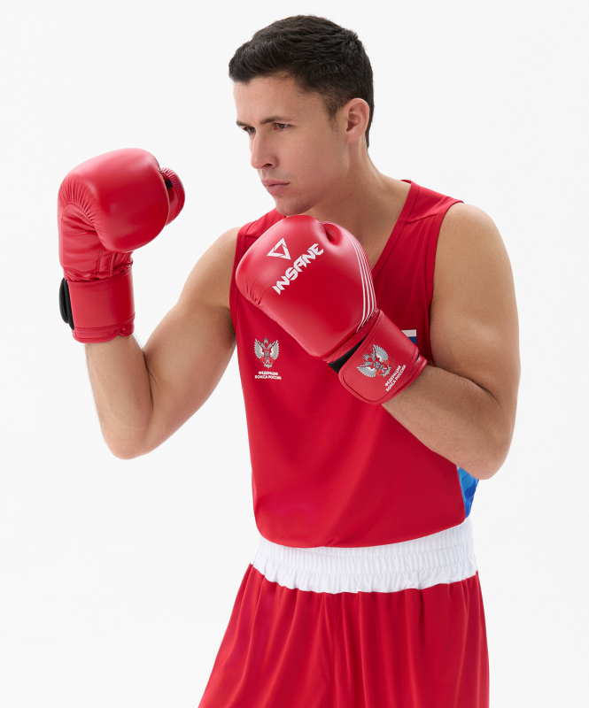 Перчатки боксерские INSANE RBF, красный, 12 oz ЦБ-00005831