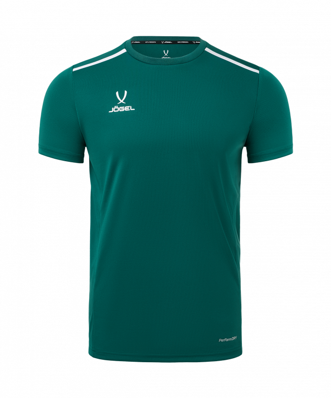 Футболка тренировочная DIVISION Training Tee, темно-зеленый, размер XL, Jögel ЦБ-00004627