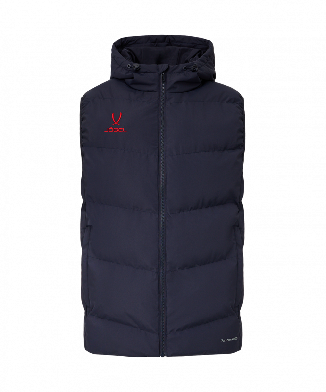 Жилет с капюшоном утепленный ESSENTIAL PerFormPROOF Padded Hooded Vest, темно-синий, размер XL, Jögel ЦБ-00004086