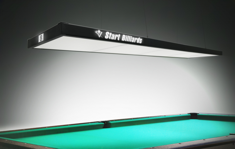 Лампа STARTBILLIARDS Club select 5 секций (Ral 9005 муар (black), Без рассеивателя (комплект) )