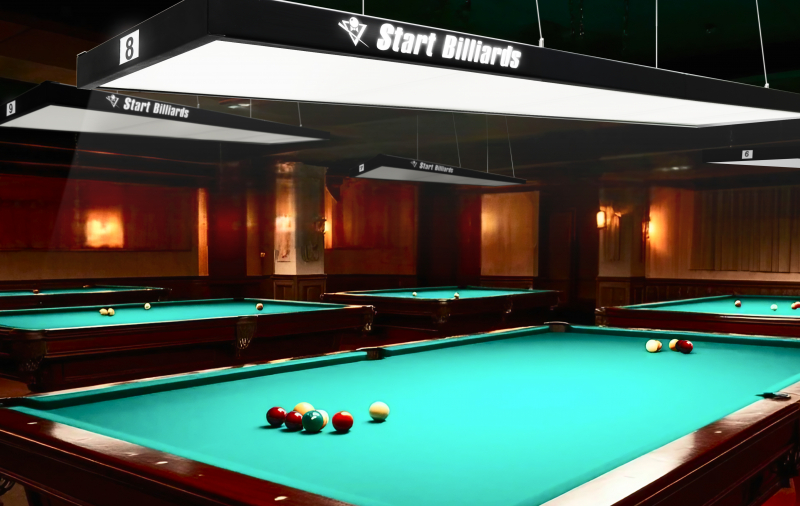 Лампа STARTBILLIARDS Club select 5 секций (Ral 9005 муар (black), Без рассеивателя (комплект) )