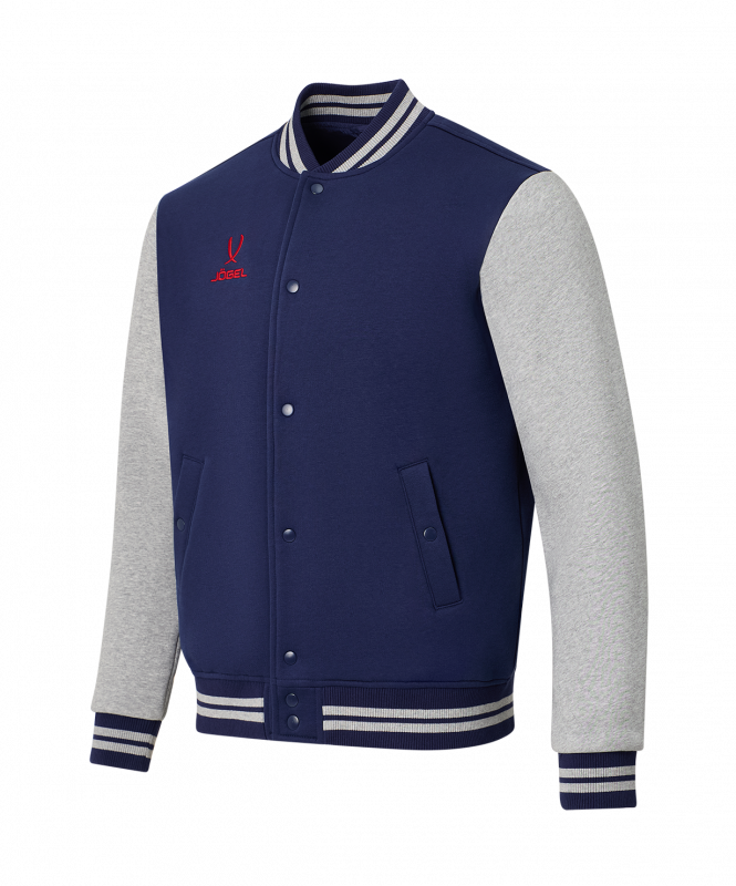 Бомбер ESSENTIAL Fleece Bomber, темно-синий/серый меланж, размер XL, Jögel ЦБ-00004116