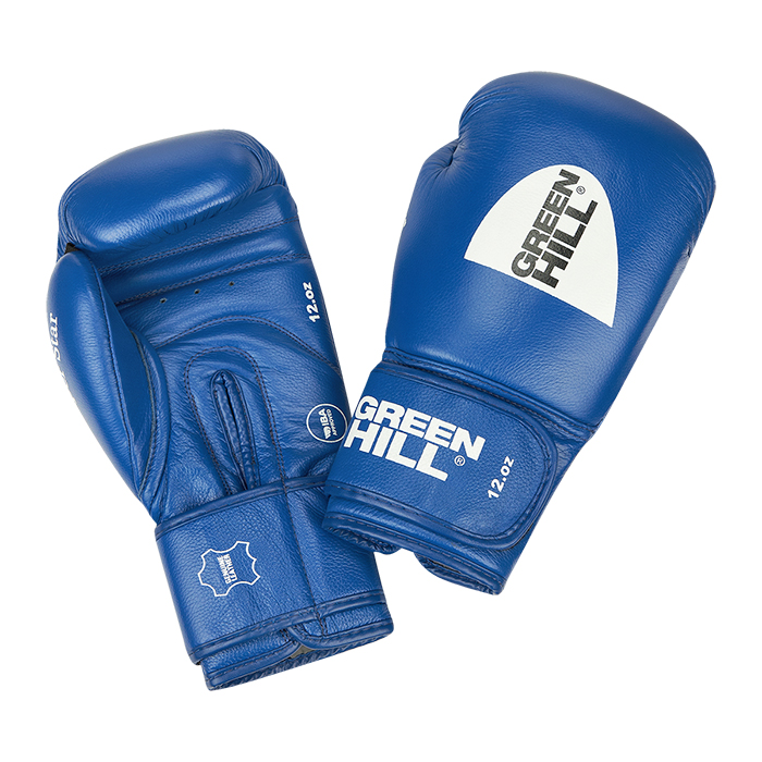 Боксерские перчатки Super Star одобренные IBA синие Green Hill BGS-1213IBA 10oz