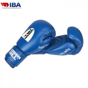 Боксерские перчатки Super Star одобренные IBA синие Green Hill BGS-1213IBA 10oz
