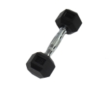 Гантель PERFORM BETTER Rubber Encased Hex Dumbbells 7.5 кг, 1 штука, черный