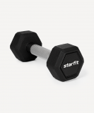 Гантель гексагональная DB-301PRO 3 кг, обрезиненная, черный, Starfit ЦБ-00003797
