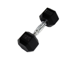 Гантель PERFORM BETTER Rubber Encased Hex Dumbbells 17,5 кг, 1 штука, черный