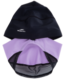 Шапочка для плавания Duplo Black/Lilac, полиамид, для длинных волос, 25Degrees