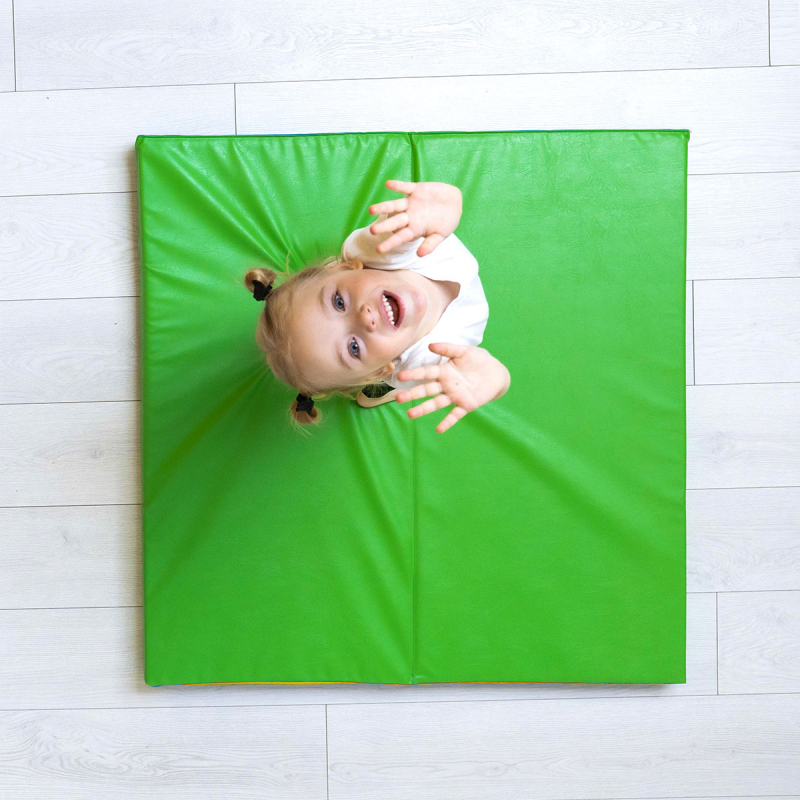 Мат (мягкий щит) Romana 1000*1000*60, в 2 сложения (желтый)