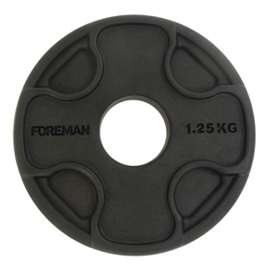 Олимпийский обрезиненный диск FOREMAN PRR 1,25 кг, черный