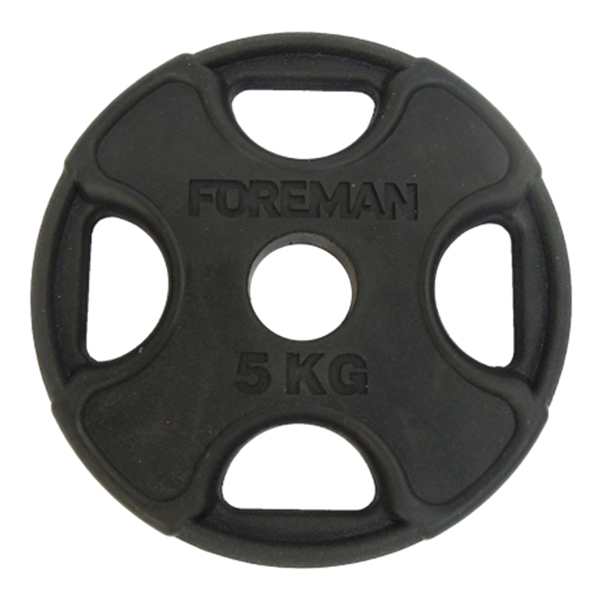 Олимпийский обрезиненный диск FOREMAN PRR 5 кг, черный