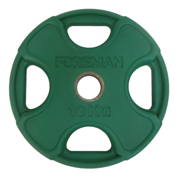 Олимпийский обрезиненный диск FOREMAN PRR 10 кг, зеленый