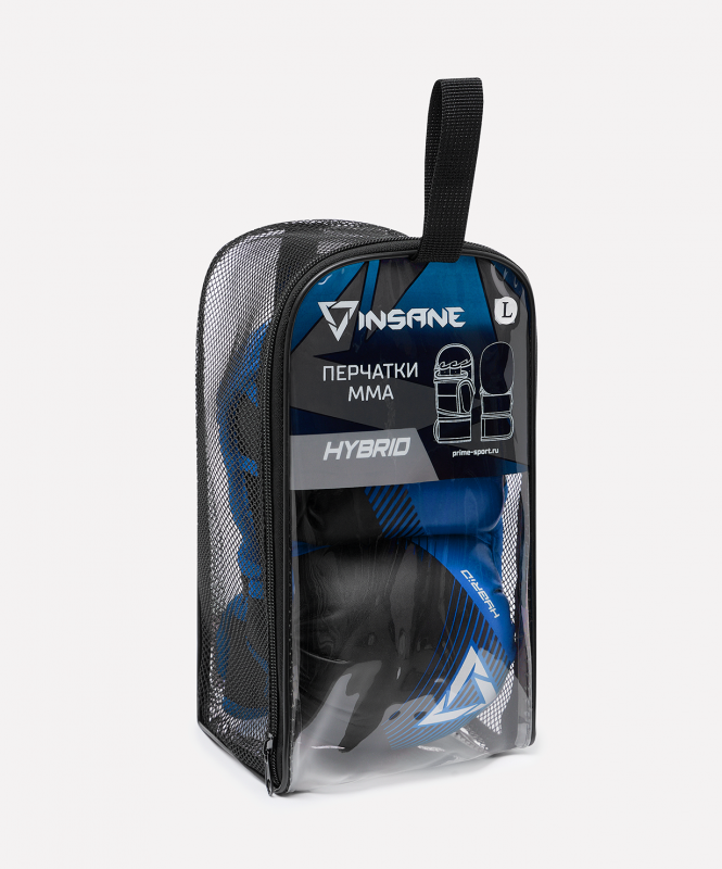 Перчатки INSANE MMA HYBRID, синий, размер S ЦБ-00003879