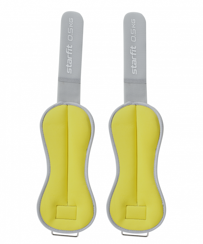 Утяжелители универсальные WT-502, 0.5 кг, желтый/серый, Starfit ЦБ-00002500
