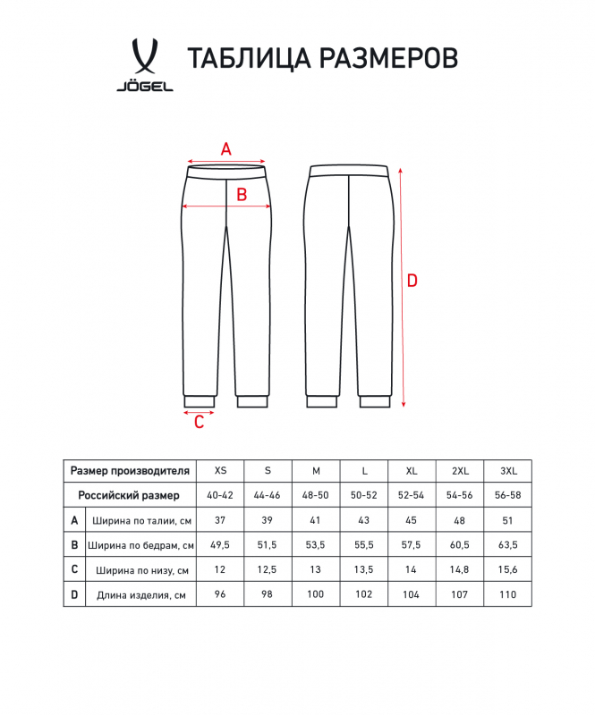 Брюки спортивные ESSENTIAL Terry Pants, серый меланж, размер M, Jögel ЦБ-00002206