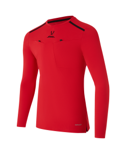 Футболка судейская с длинным рукавом DIVISION PerFormDRY Referee LS Tee, красный, размер L, JÖGEL ЦБ-00004995