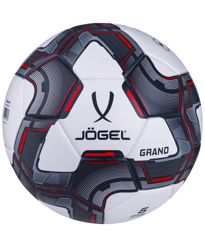 Мяч футбольный Grand №5, белый 1/18, Jögel