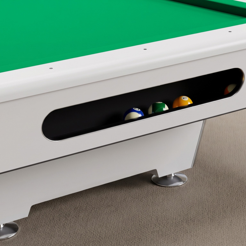 Бильярдный стол для пула Dynamic Billard "Triumph Plus" 8 футов (матово-белый) в комплекте, аксессуары и сукно