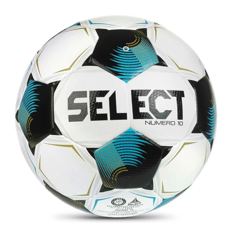 Мяч футб. SELECT Numero 10 V26, 0575071002, размер 5, FIFA Basic, 32п, ПУ, гибр.сш, бело-черно-бирюзовый
