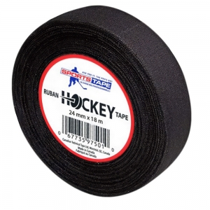 Лента хоккейная для крюка SportsTape, 6950012418-BK, 24мм × 18м, черный