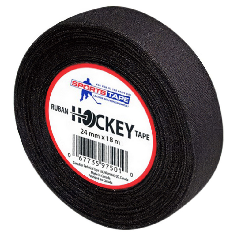 Лента хоккейная для крюка SportsTape, 6950012418-BK, 24мм × 18м, черный