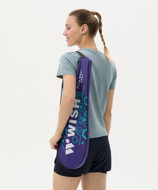 Набор для бадминтона WISH Firestar 780, 2 ракетки, 2 волана, голубой/фиолетовый ЦБ-00008285