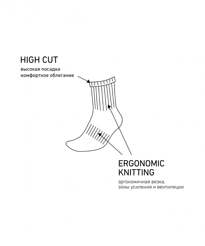 Носки высокие ESSENTIAL High Cushioned Socks, черный, размер 43-45, Jögel УТ-00020745