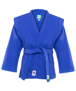 Куртка для самбо JS-303, синяя, р.5/180, Green Hill