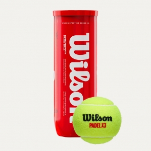 Мяч для падела Wilson Padel X3 Yellow, WR8900801001, уп.3 шт, FIP Approved войлок, нат.резина, желтый