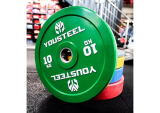 Диск EVO каучуковый 10 кг, зеленый YOUSTEEL