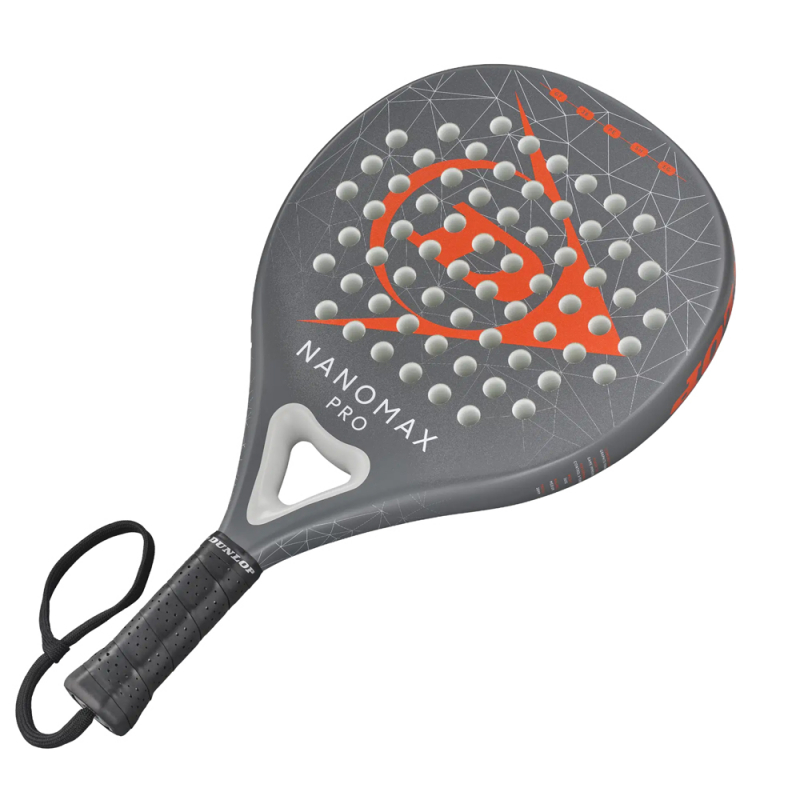 Ракетка для падела Dunlop Nanomax Pro, 10370739, для профессионалов, карбон, серо-оранжевый
