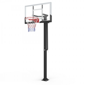 Баскетбольная стойка стационарная UNIX Line B-Stand-TG 54"x32" (140 х 80 см) R45 H230-305 см BSTSSTPR305_54TGBK