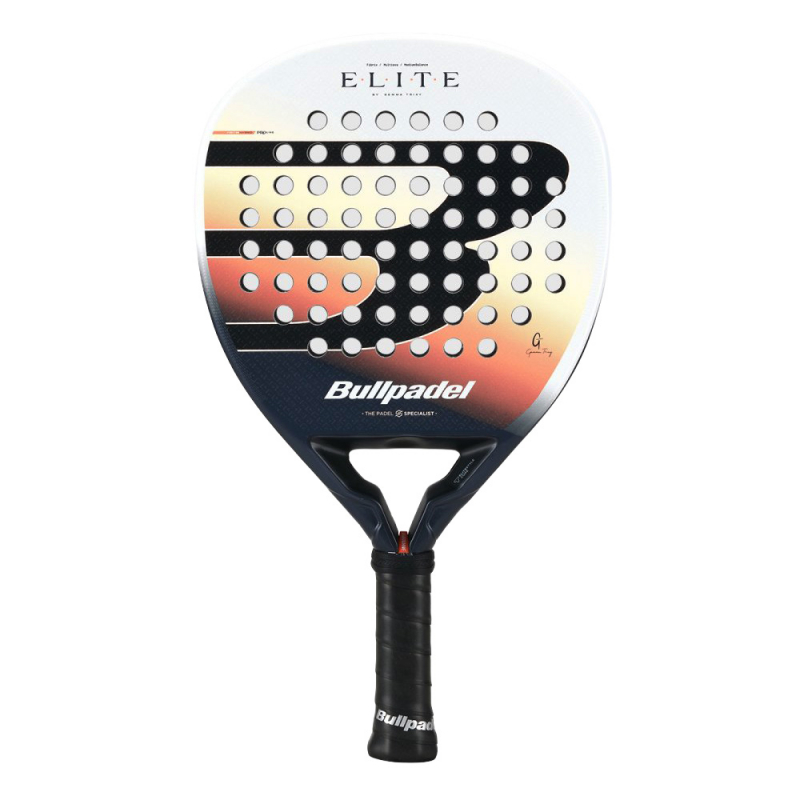 Ракетка для падела BULLPADEL Elite Women 2026, 494406, для начинающих, стекловолокно, бело-черно-оранж