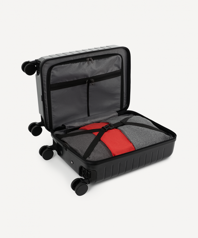 Чемодан для ручной клади JÖGEL ESSENTIAL Carry on Spinner, черный ЦБ-00004830