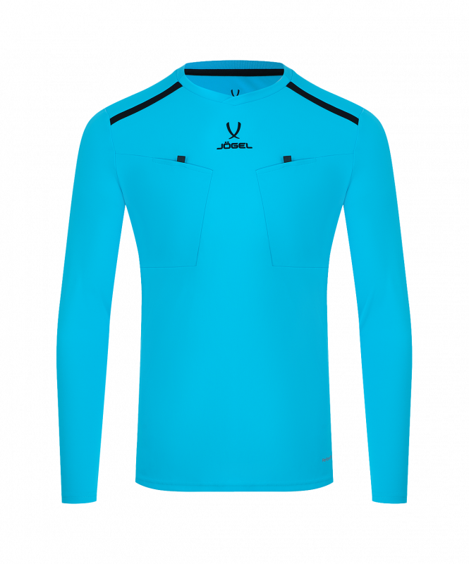 Футболка судейская с длинным рукавом DIVISION PerFormDRY Referee LS Tee, голубой, размер L, JÖGEL ЦБ-00004994