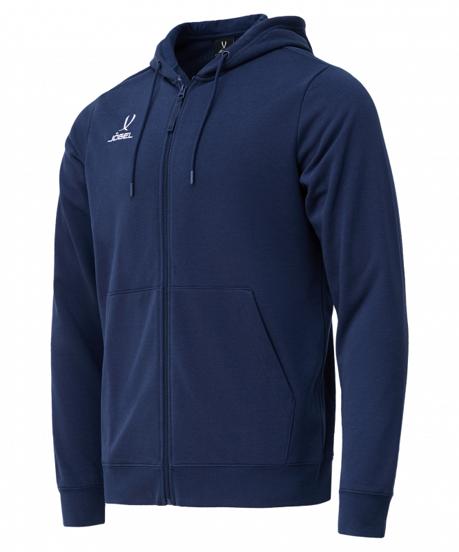 Худи на молнии ESSENTIAL Cotton Zip Hoodie, темно-синий, Jögel ЦБ-00003857
